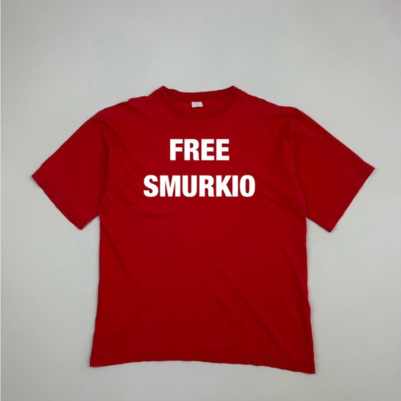 Men’s size XL Free smurkio Lil durk t shirt merch OTF red rap tee tour concert - Picture 1 of 2